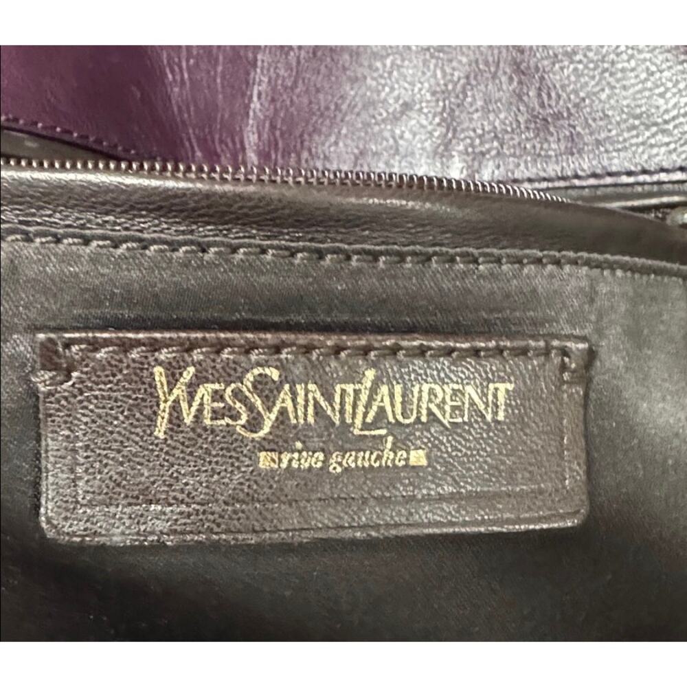 Yves Saint Laurent Purple Large Tribute Tote Bag EUC with COA - Picture 12 of 12